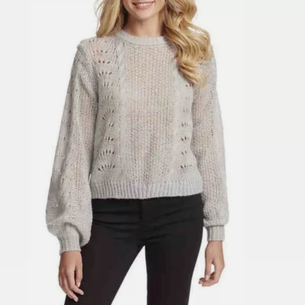 Jessica Simpson Hazel Pointelle Sweater M